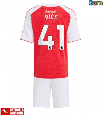 Arsenal Declan Rice #41 Hemmatröja Barn 2025-26 Kortärmad (+ Korta byxor)